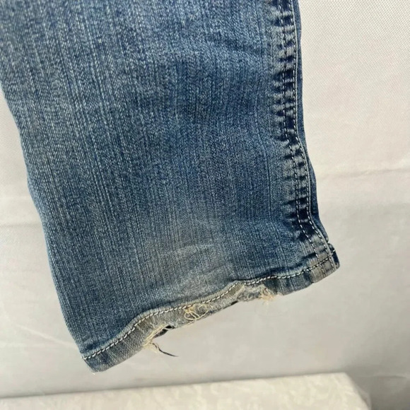 Rock 47 by Wrangler Low Rise Y2k Embellished Bootcut Denim Blue Jeans Sz 30/34 - Picture 10 of 10